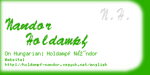 nandor holdampf business card